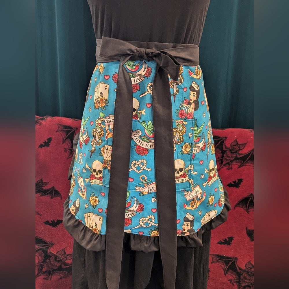 Retro Mini Half Apron - Sailor Jerry